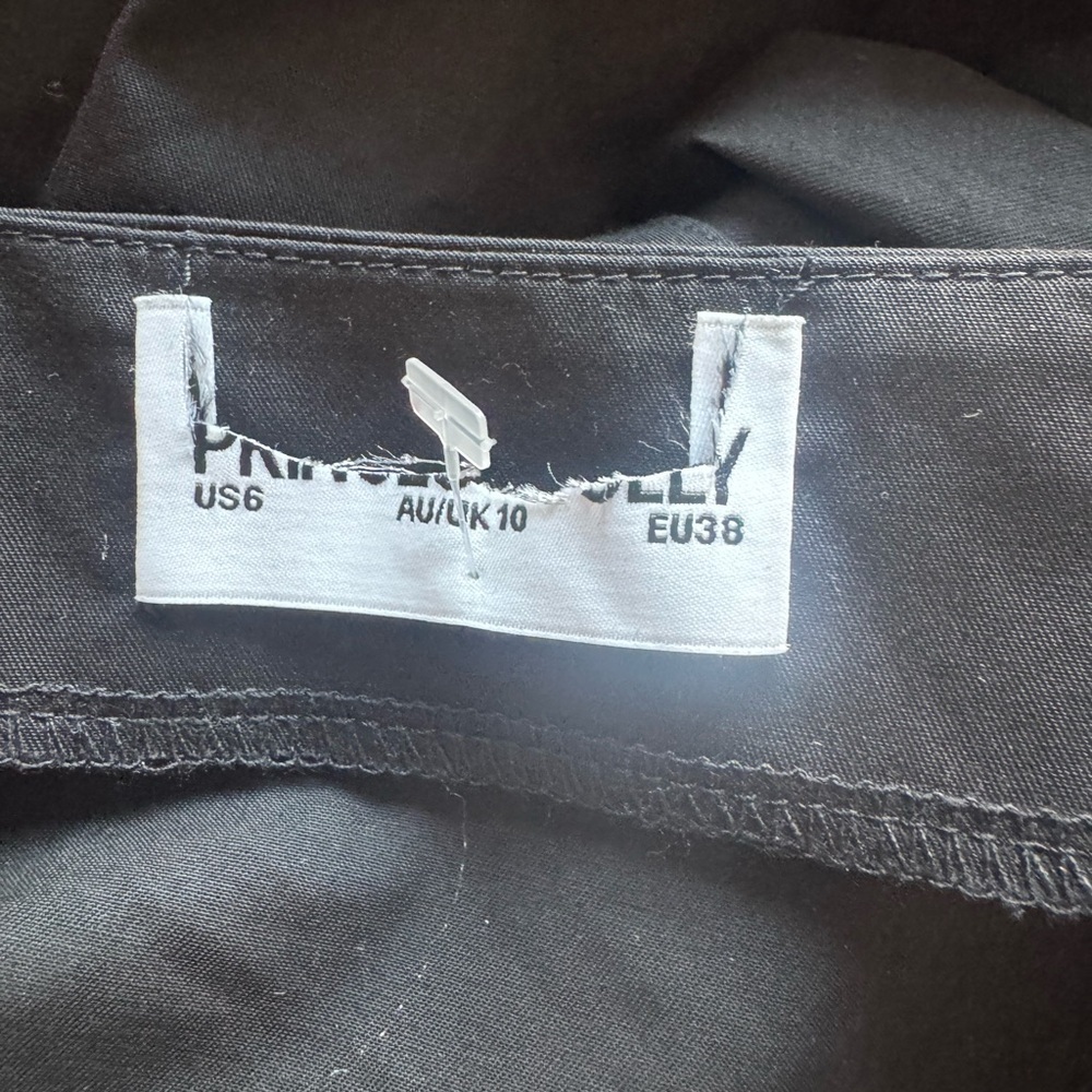 NWOT Princess Polly Black Belong Together Mini Dress with Front Tie - Picture 7 of 8